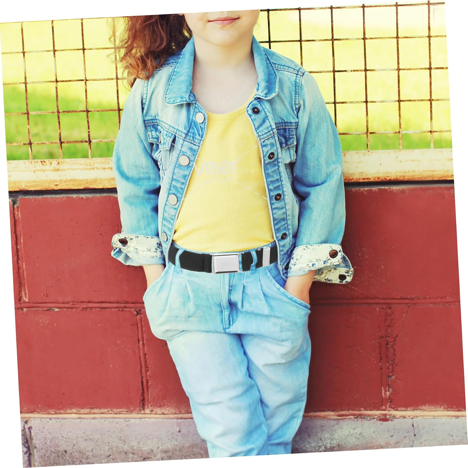 VALICLUD 2pcs Boy Girl Belt Black Elastic Waist Belt for Boys Girls for School Uniforms Everyday Wear Lightweight Comfortable Design
