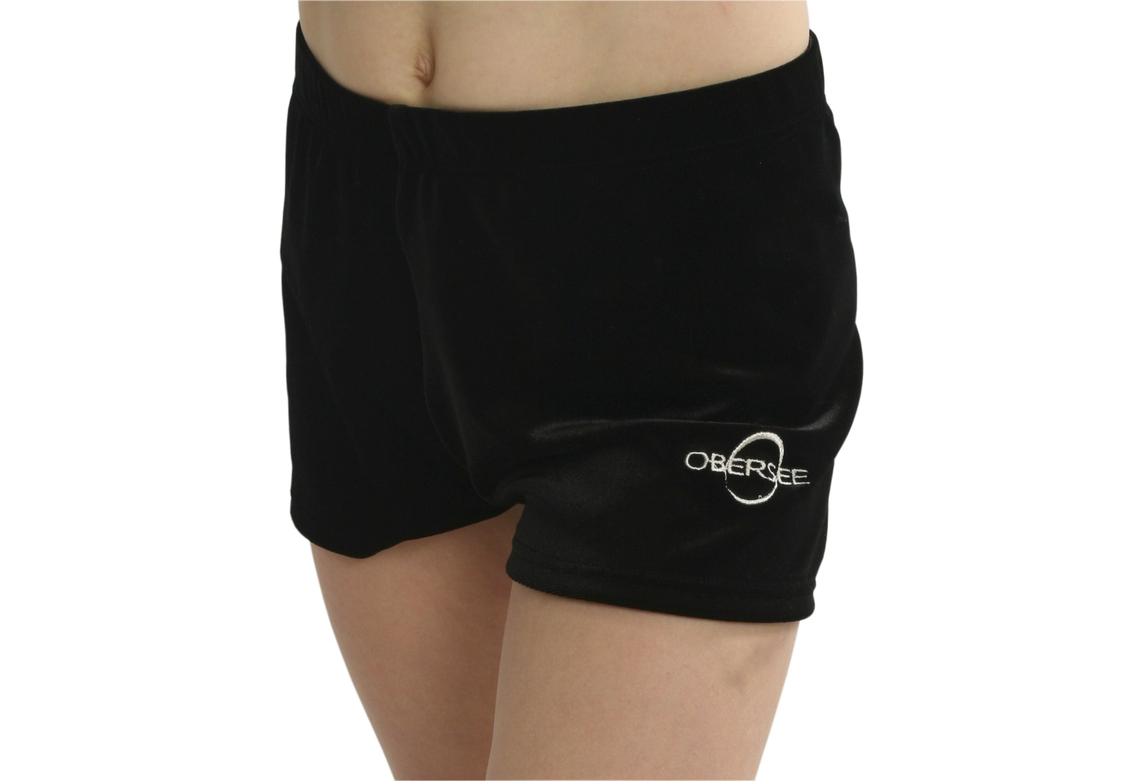 OberseeGirl's O3GS002-Silver Kids Gymnastics Shorts-Silver Hologram, CL Years