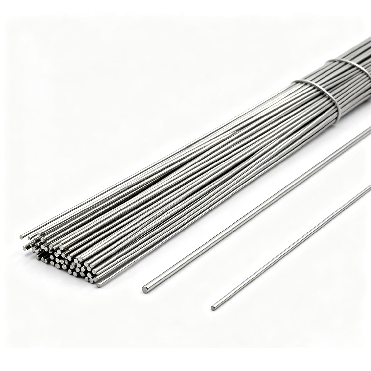 Molutjin 24pcs 304 Stainless Steel Round Rods 1.5mm x 300mm - Precision Shafts for DIY Model Cars Helicopters Airplanes Crafts