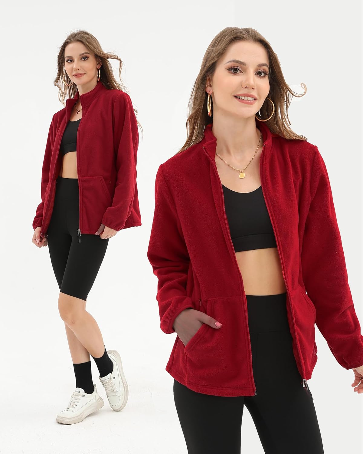 Argstar Women's Fleece Jacket with 6 Pockets (XS-2XL) - Image 4