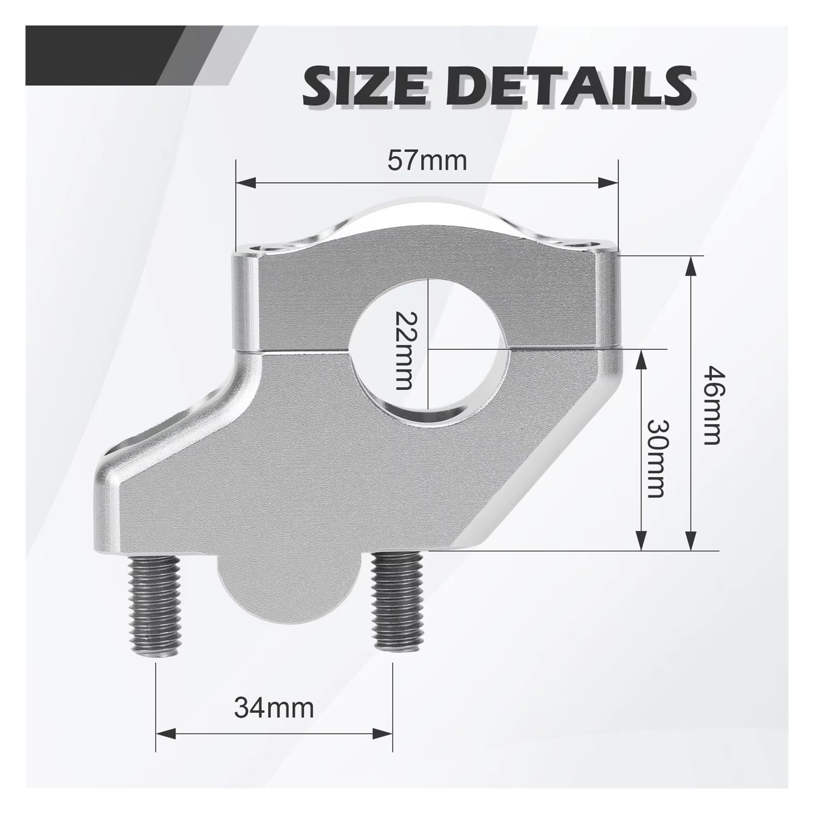 Moto Handlebar Riser Per Suzuki Per V-Strom 22mm 7/8" Riser per montaggio su manubrio Offset Estendi rialzato Rialzi manubrio moto(Black)