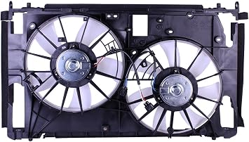 Tong Yang FAN-TY66043B Replacement Radiator/Condenser Cooling Fan Assembly 06-12 TY RAV4 06-12 3.5L W/O TOWING Japan Built,W/upper shroudFAN-TY66043B