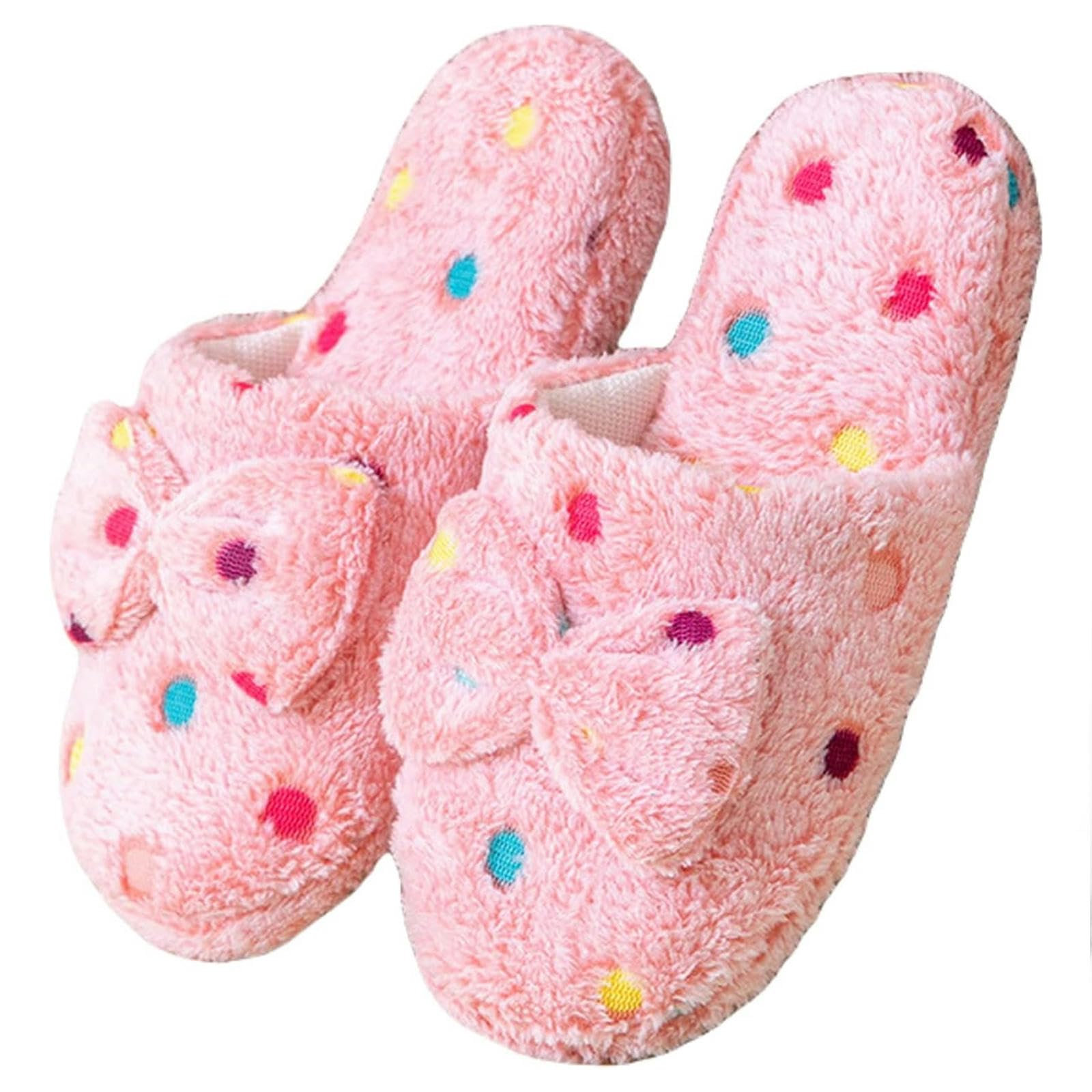 Ciabatte Donna Invernali Pantofole Invernali in Casa Calore Carino Spesse Scarpe per Il Tempo Libero Non Slip-pink-37-38