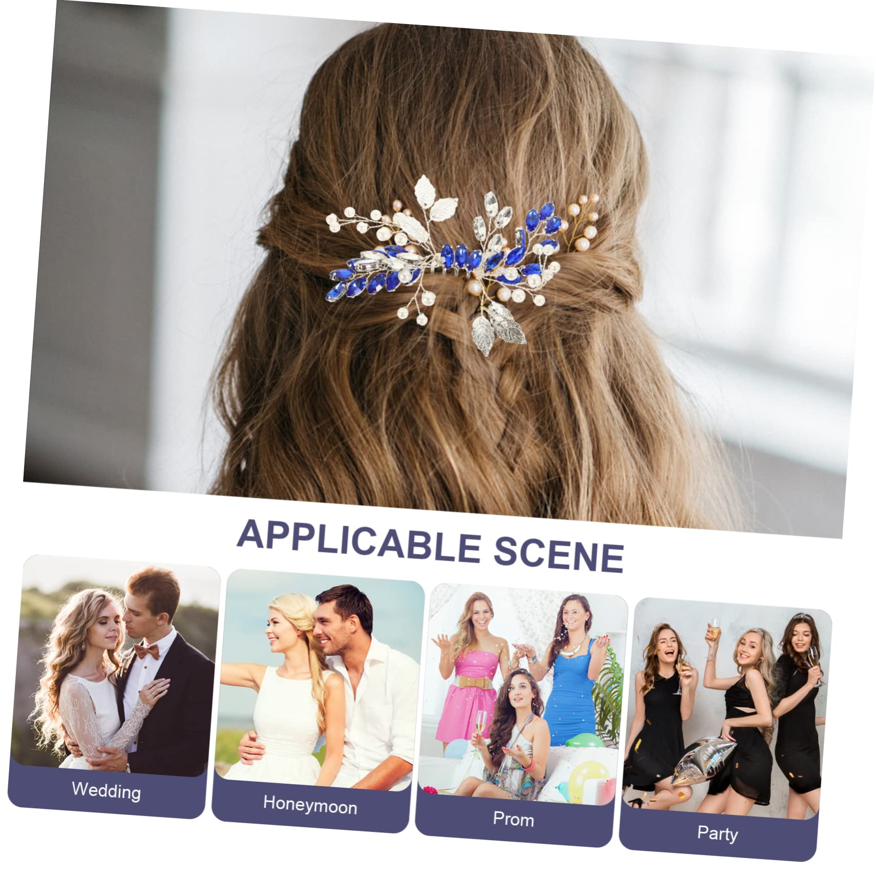 Didiseaon 4 Juegos De Peinetas Para Novia Peinetas Laterales Para Boda Accesorios Para El Cabello De Moda Para Mujer Con Diamantes De Imitación 2 Piezas X 4