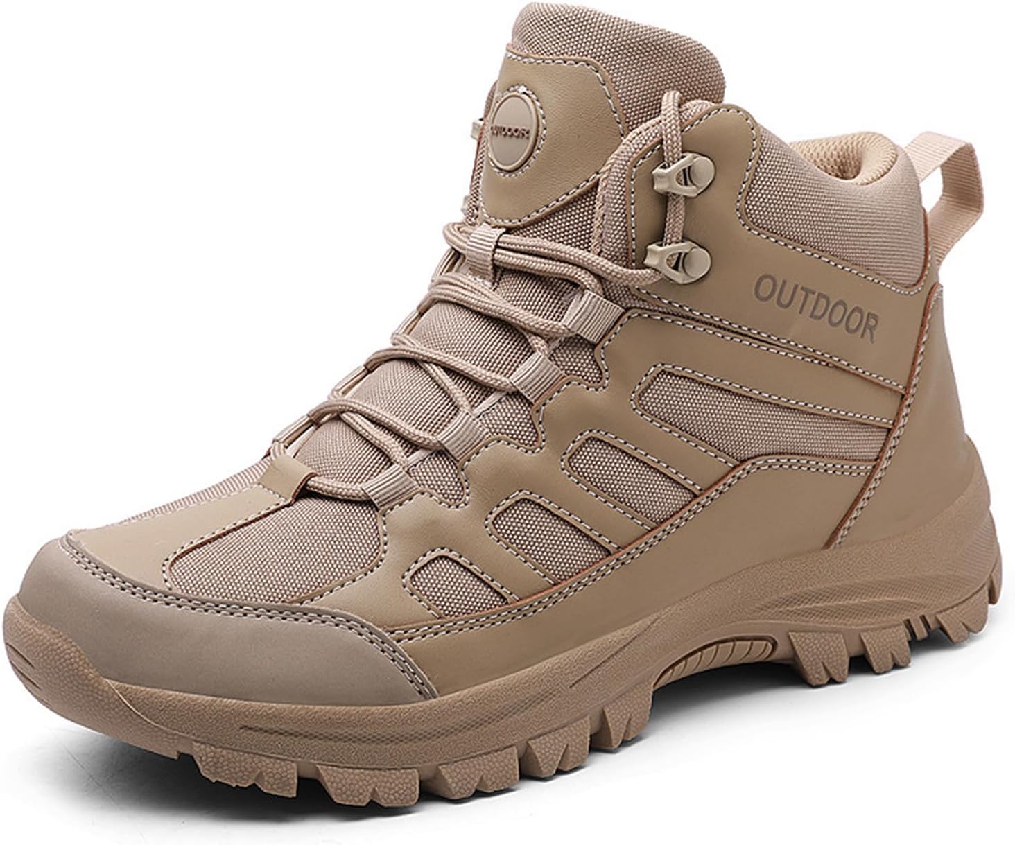 Men'S Breathable And Waterproof Outdoor Hiking Boots Comfortable, Non-Slip And Anti-Collision Toe Cap, Lightweight And Durable Hiking Military Boots Tactical Boots