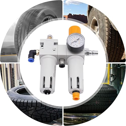 Miniatura 5 de KONKENIE Compresor de aire de 10 bar145 psi, regulador separador de agua y aceite para cambiador de neumáticos, accesorios de filtro completo con