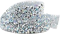 Vista 15 de Cozylkx Tira de diamantes de imitación de 1 yarda, cinta autoadhesiva de diamantes de imitación de fijación en caliente para ropa, zapatos, Cristal