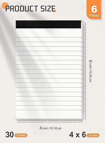 Miniatura 9 de Bloc de notas de 8.5 x 11 pulgadas, paquete de 10, blocs legales de 8.5 x 11, 30 hojas cada uno, rayas anchaslegales, blocs legales con rayas