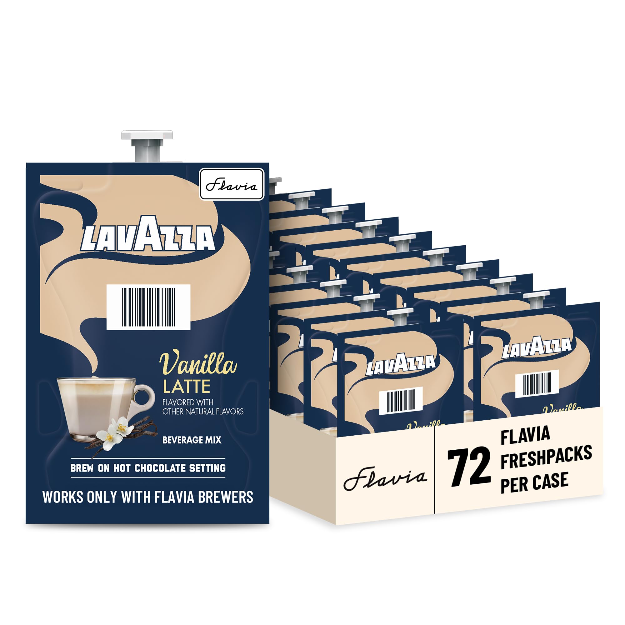Lavazza Vanilla Latte Freshpacks works only with Flavia Brewers (Case of 72)