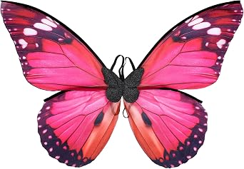 RENEMEGO Monarch Butterfly Wings Adult - Single-Sided Pattern Fairy Wings Renaissance Accessories Halloween Costume