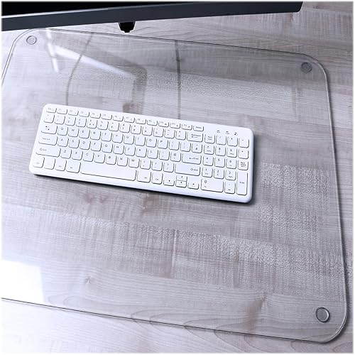 Miniatura 2 de Desktex Glaciermat - Alfombrilla de escritorio antideslizante de vidrio templado, 19 x 24 pulgadas, transparente (FCDE1924G)