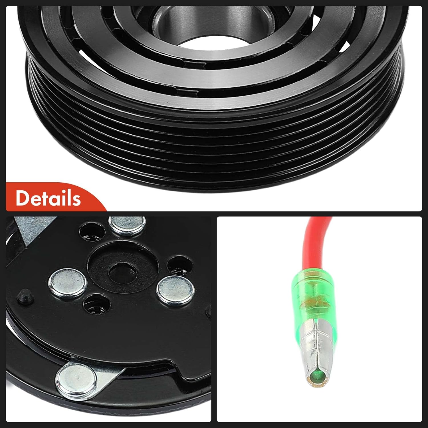 A-Premium Air Conditioner AC Compressor Clutch Kit Compatible with Jeep Cherokee 1997-2001, Wrangler TJ 1997-1999 & Dodge Dakota 1996-2002, 2.5L 4.0L