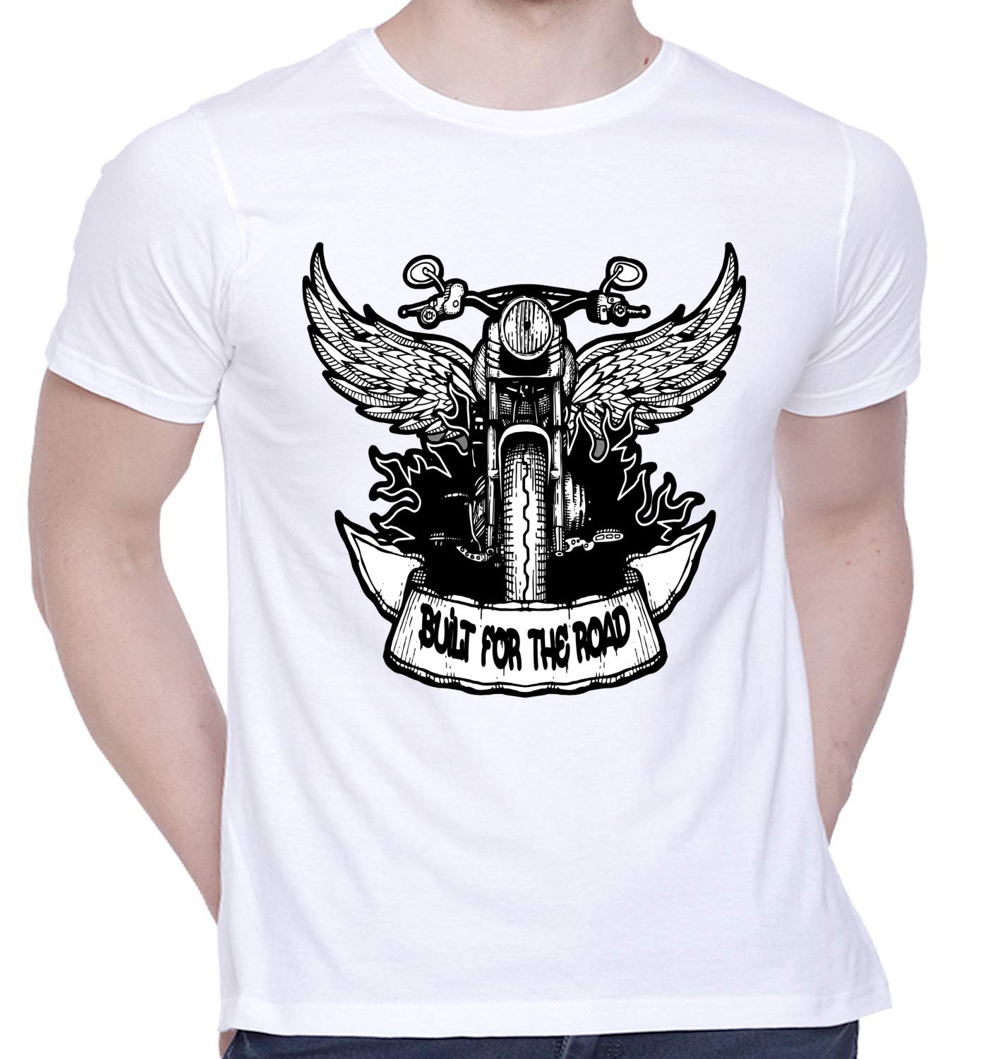 creativit Graphic Printed T-Shirt for Unisex Motor Bike Tshirt | Casual Half Sleeve Round Neck T-Shirt | 100% Cotton | D00153-341-picture-52