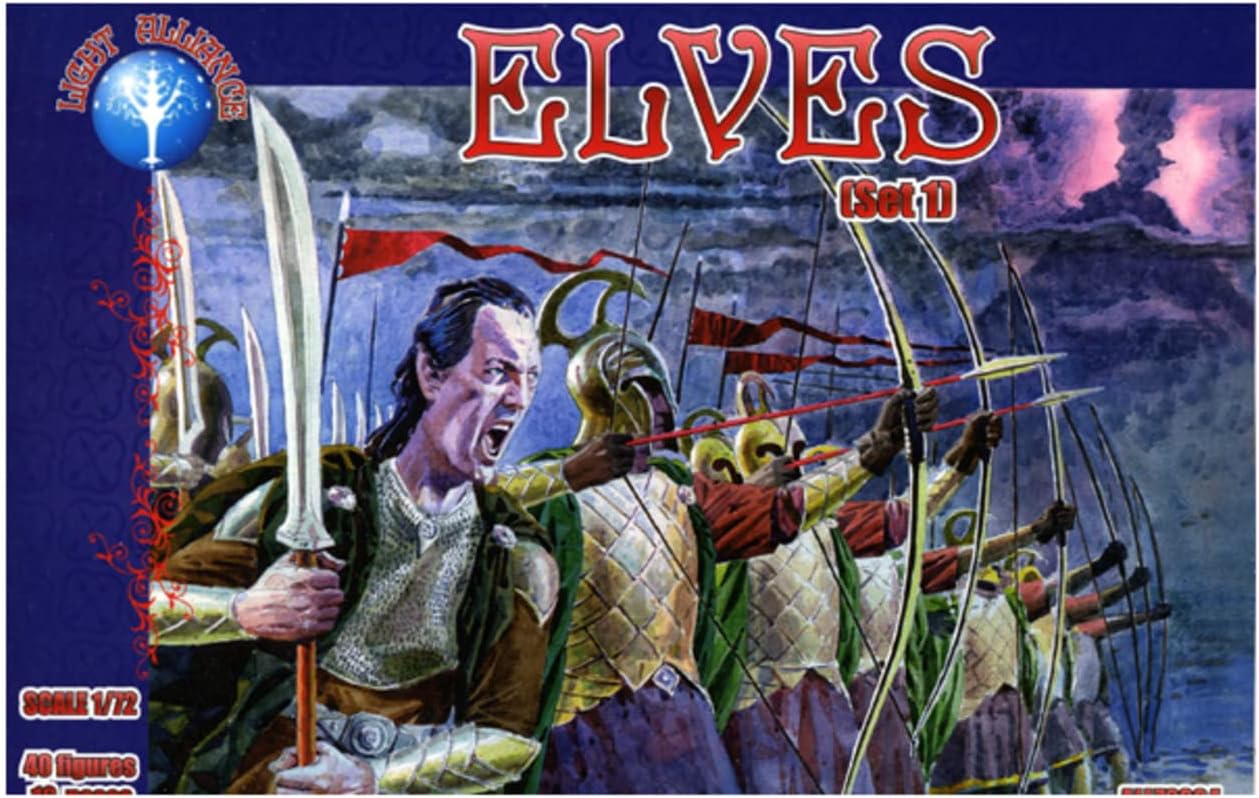 Dark Alliance Red Box Figures - Elves Set 1 - 40 Figures in 10 Poses - 1/72 Scale