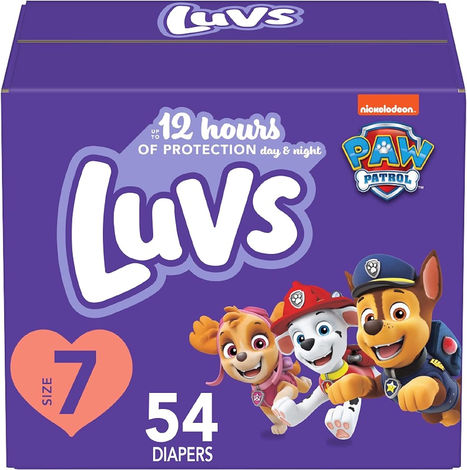 Luvs Size 7 Baby Diapers, Platinum Protection Bluey Diapers for Day & Night, Size 7, 54 Count (Packaging May Vary)
