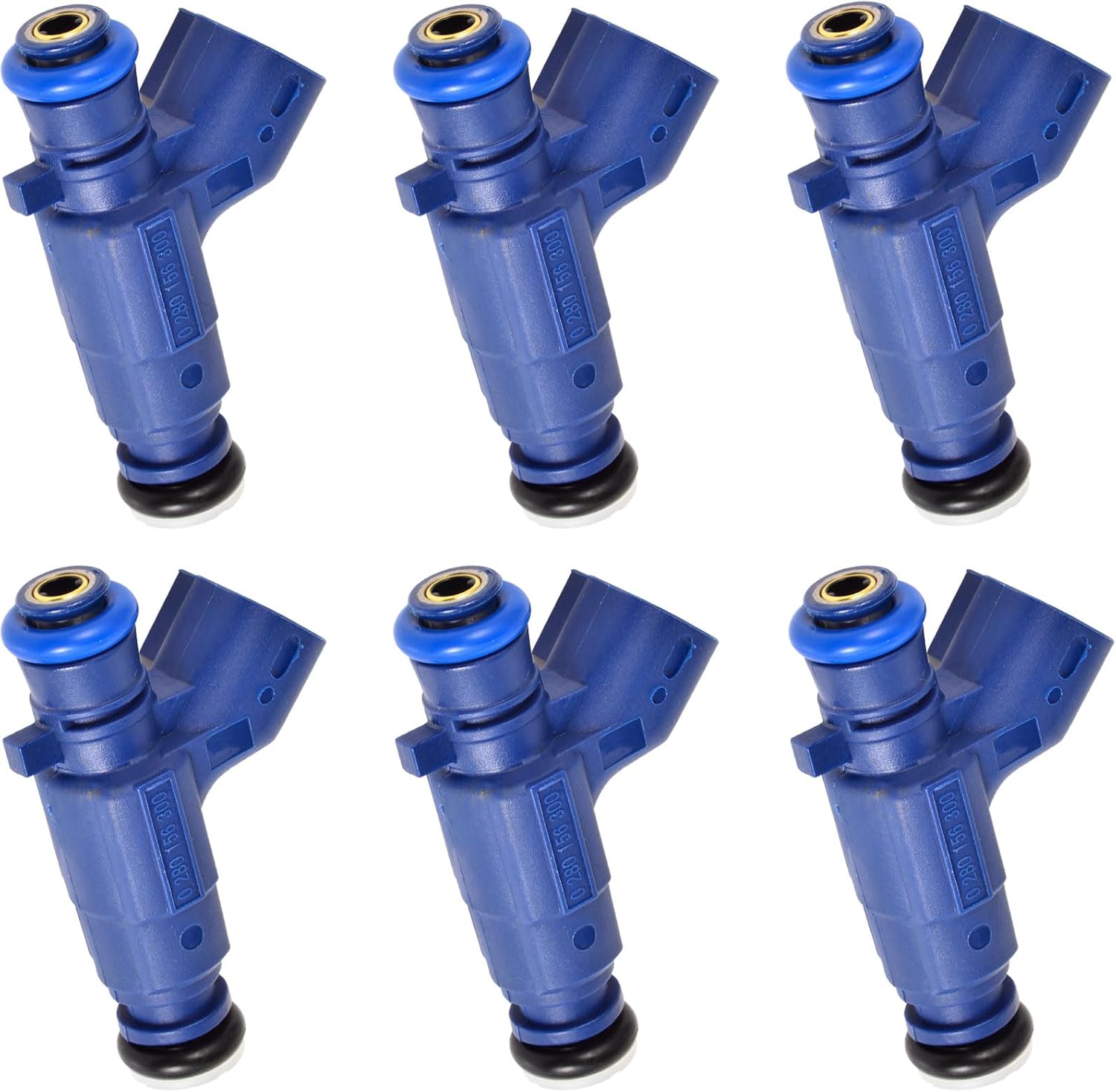 0280156300 GM-LY7 Engine 3.6L Fuel Injectors,Compatible with/Chevy 3.6 Equinox Malibu 2008-2012,Compatible with/Cadillac CTS STS SRX 2007-2009 |4 Holes| |Set of 6|