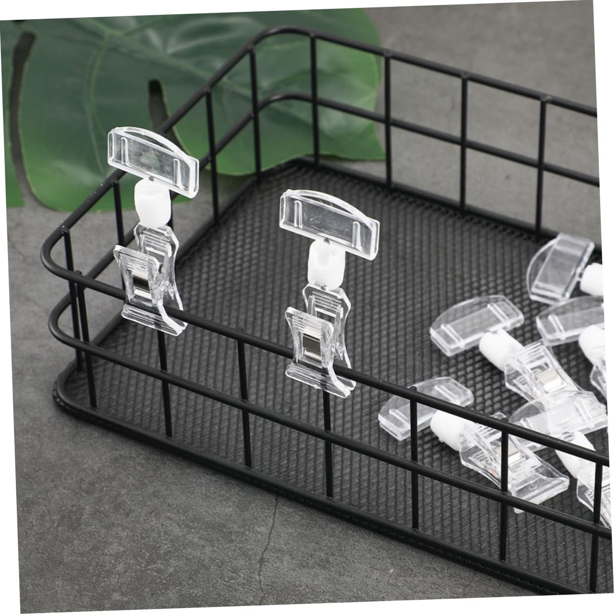 DOITOOL 5 Set Clip Trasparenti Per Prezzi Clips Rotabili Per Espositori E Cartellini Per Etichette Per Negozi E Supermercati 6 Pezzi*5
