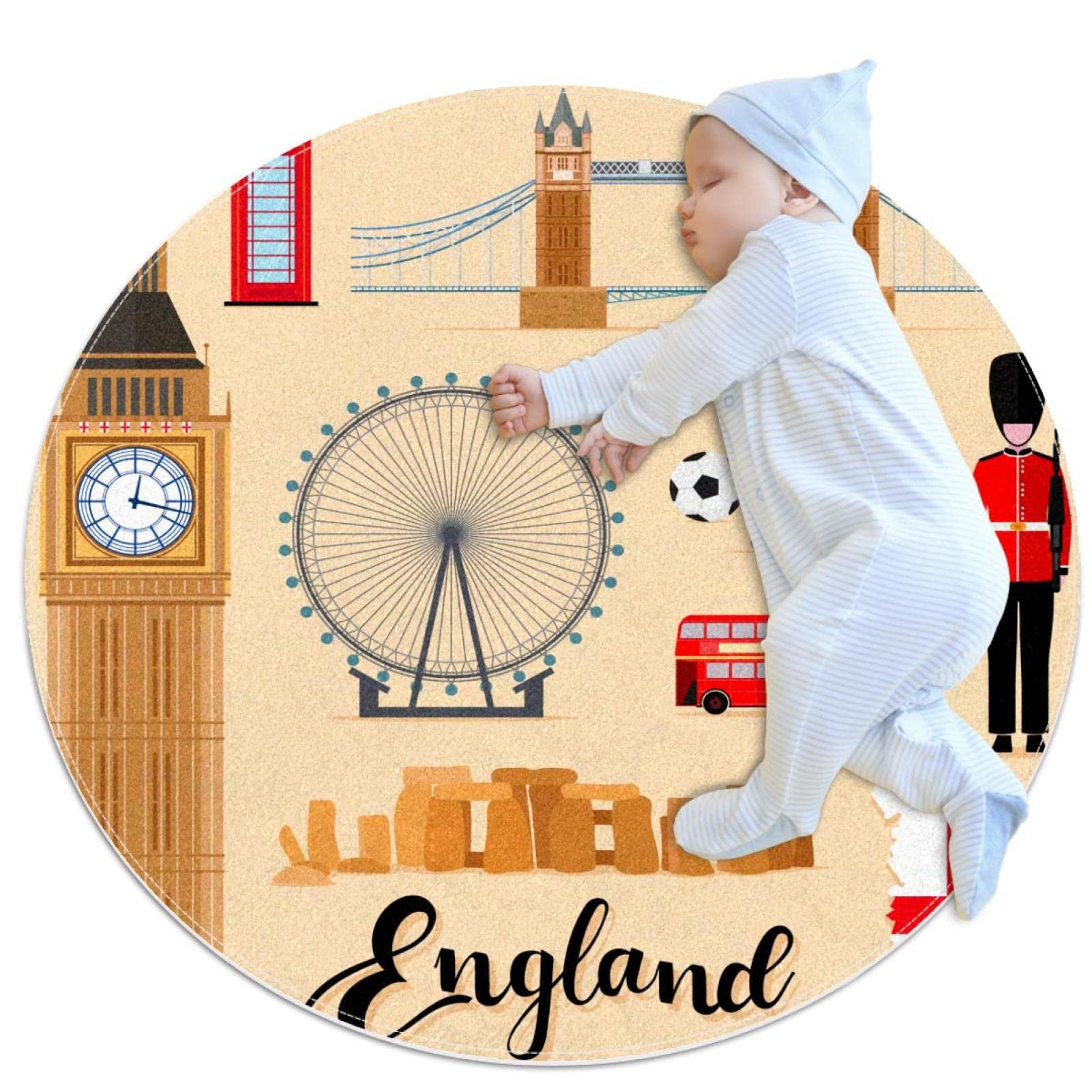 Tapis Angleterre JDEZ motif Londres cadeau idéal chambre enfant