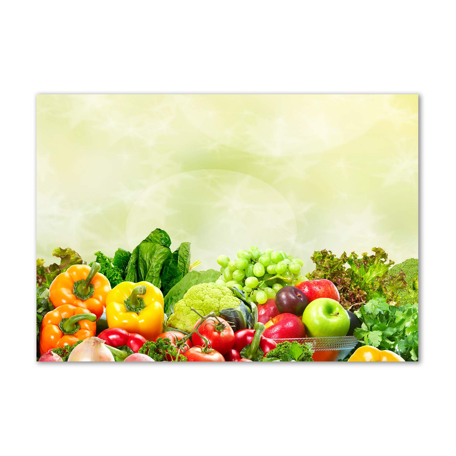 Tableau en verre acrylique légumes déco cuisine moderne et design