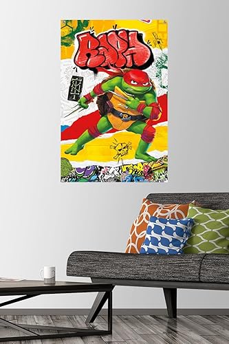 Miniatura 2 de Trends International Teenage Mutant Ninja Turtles Mutant Mayhem - Póster de pared de Rafael, 22.375 x 34 pulgadas, paquete de póster premium y pin