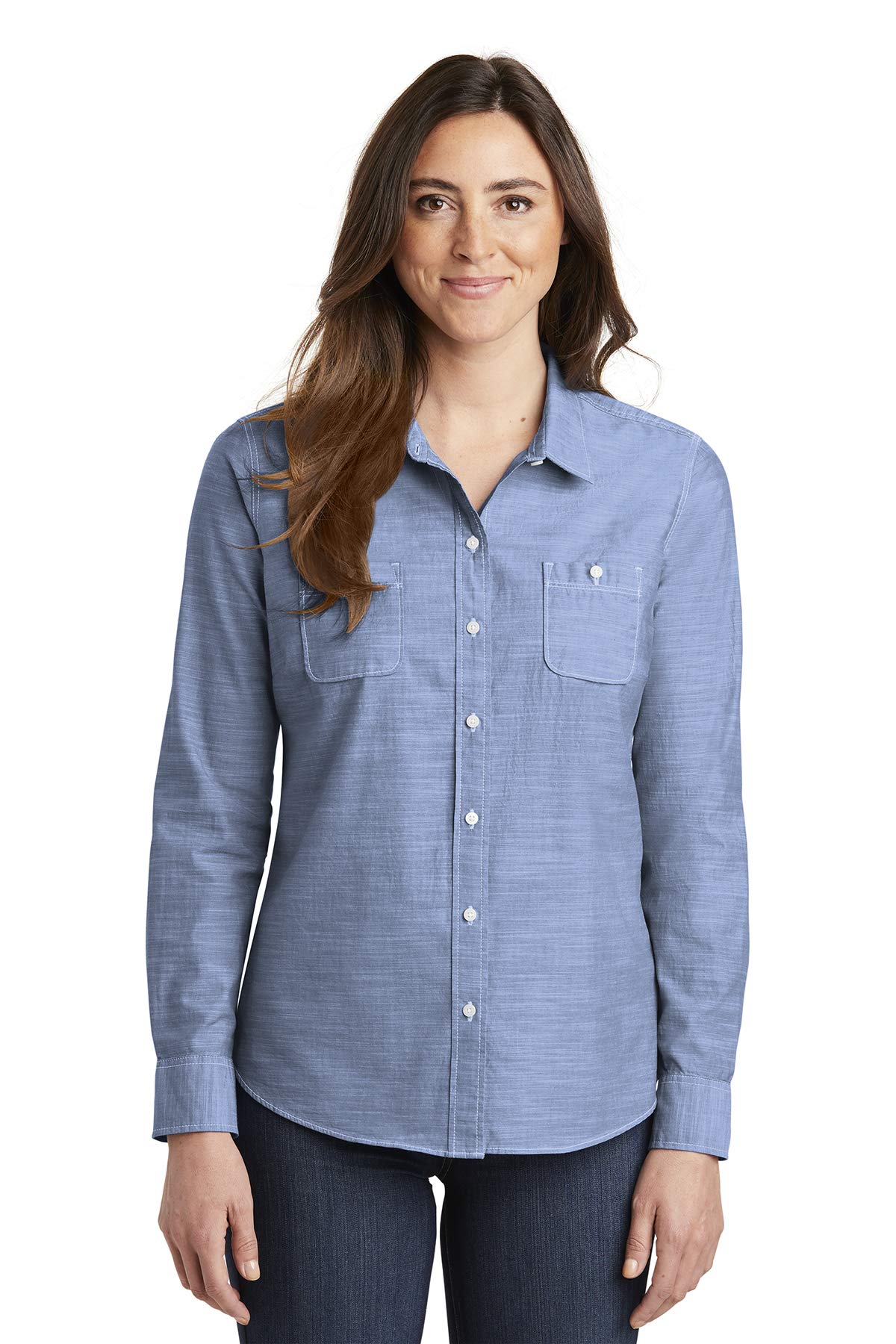 Port Authority Women's Slub Chambray Button-Down Shirt