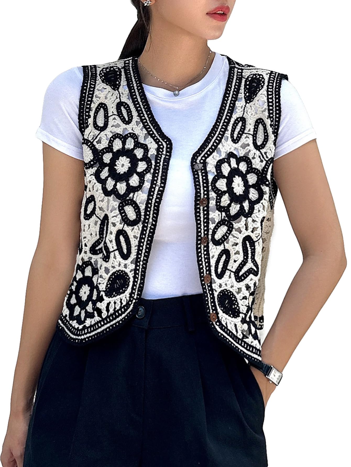 トップス MURRAL Garden flower knit vest MURRAL Garden flower knit vest | KOKO