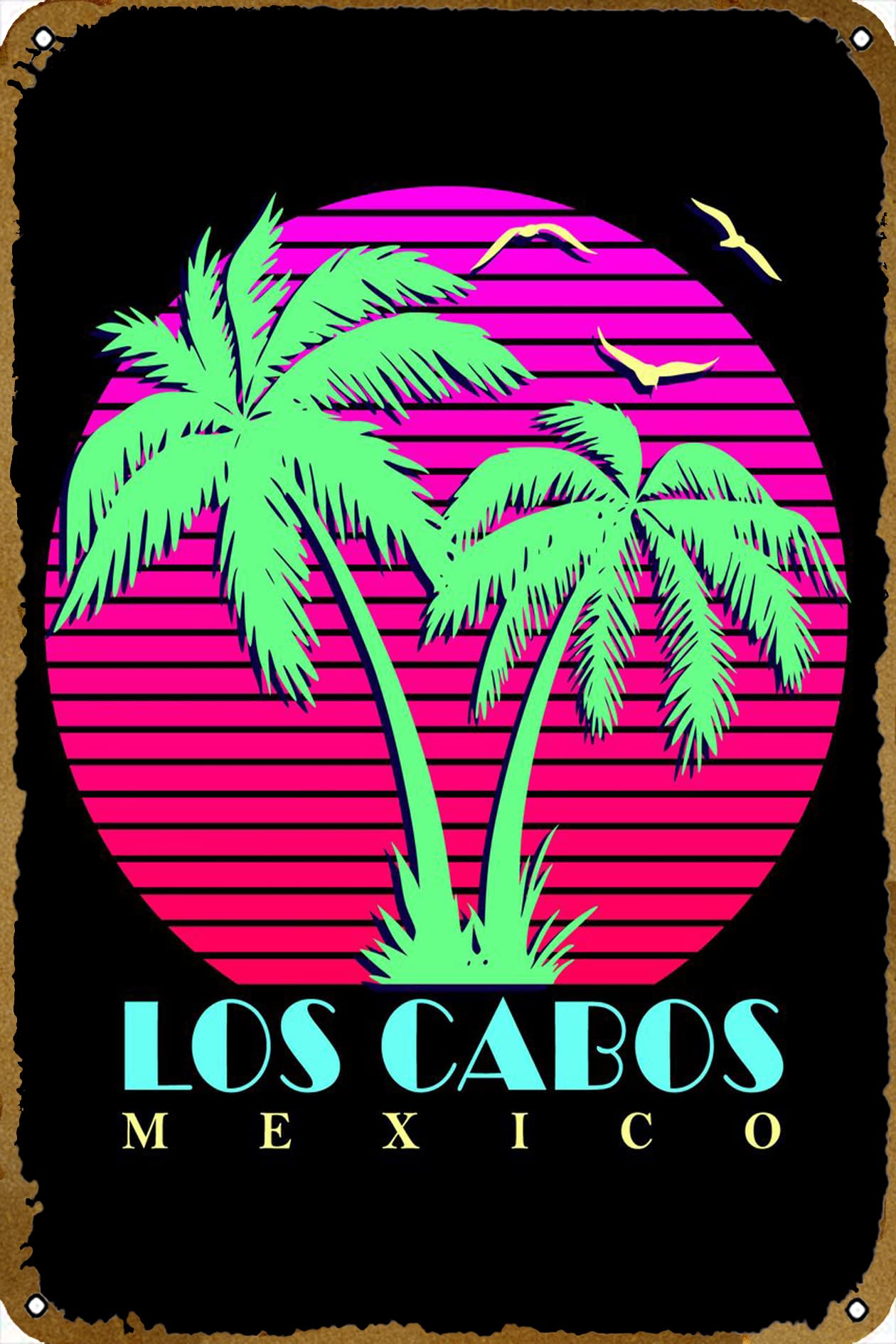 Los Cabos Mexico poster Retro tin Sign Wall Art Decor Metal Sign Decoration Sign 8x12 inch