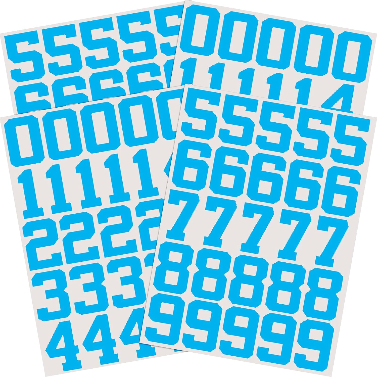 Epakh 102 Pcs Sports Helmet Numbers Sticker 1.25 Inch Vinyl Helmet Numbers Decals Self Adhesive Hockey Stickers for Baseball, Hockey, Football, Lacrosse, Batting