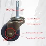 2.0 Inch Stem Caster Wheels, Antique Furniture Wheels 5/16 Inch x 1-1/2 Inch (8 x 38mm) Swivel Caster for Furniture Casters Sofa Chair Cabinet Set of 4