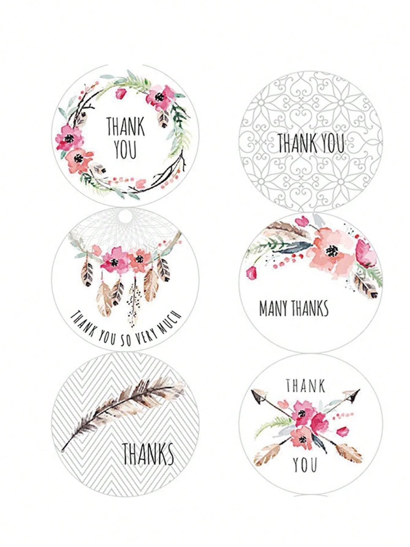 Biella™ 500Pcs Thank You for Supporting My Small Business Stickers - Self-Adhesive & Waterproof Stickers with Beautiful Design for Packing, Envelopes, Gift Wraps and Crafts