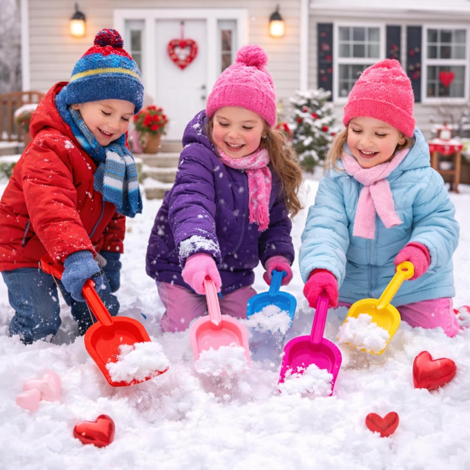 24 Pack Beach Shovels for Kids - Heavy Duty Plastic Beach Toys Small Shovel Set, Sand Garden Digging Tools for Toddlers Adults, Winter Summer Outdoor Play Spade Scoop Trowel Accessories