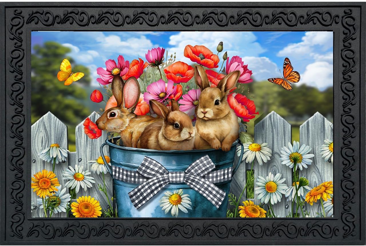 Briarwood Lane Spring Bunny Trio Doormat