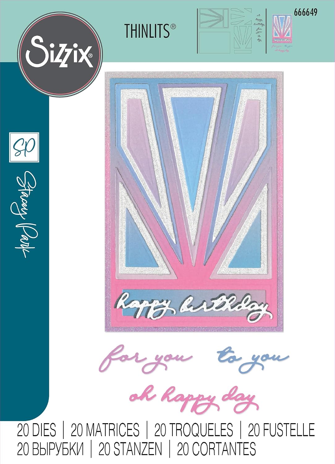 Sizzix Thinlits Die Set - Cosmopolitan, Refined Rays by Stacey Park