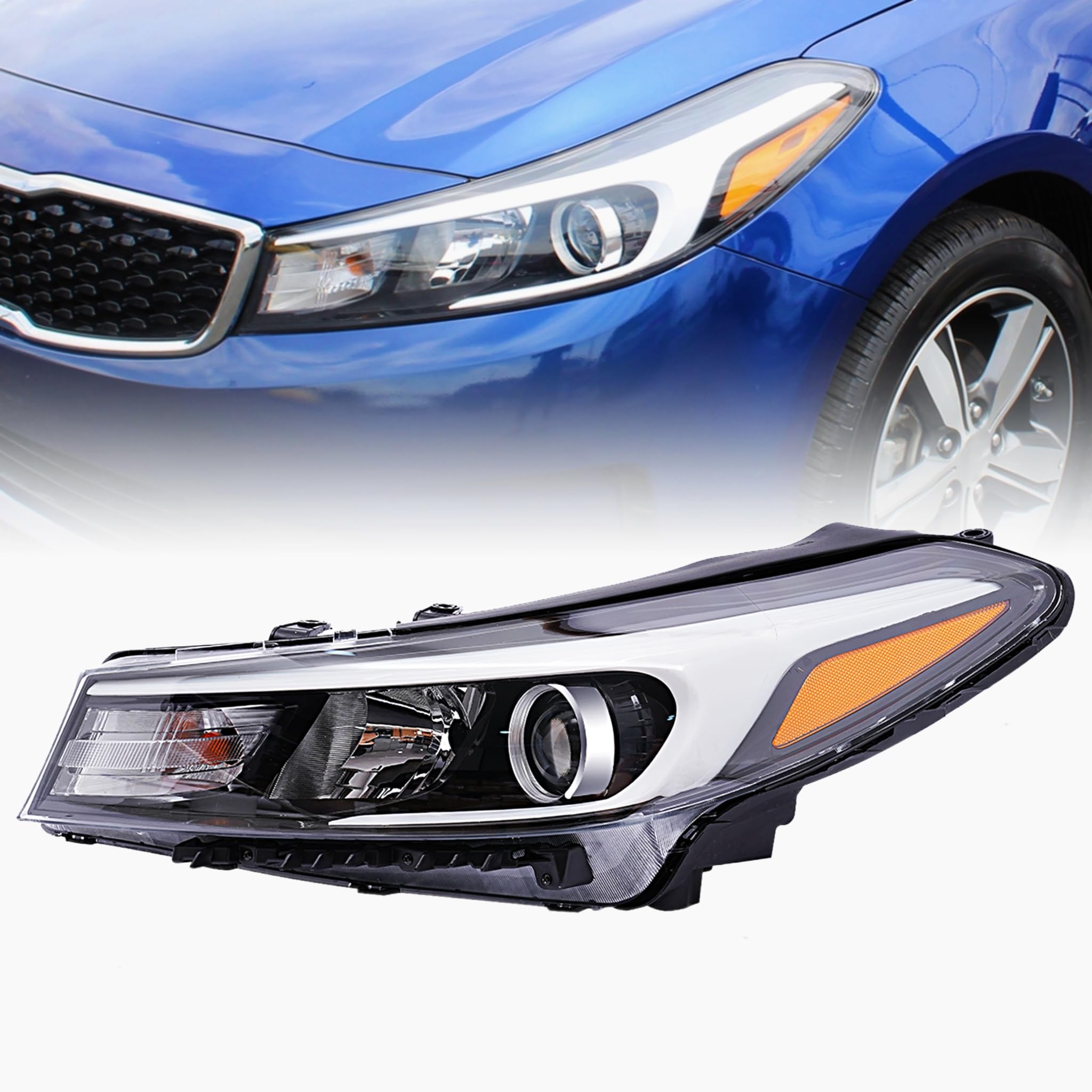 Amazon.com: Veloqua For 2017 2018 Kia Forte/Forte5 Halogen Left