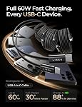 LISEN USB C to USB C Cable 60W - [4 Pack, 1.6ft+3.3ft+6.6ft+6.6ft] iPhone 17 Charger Cable Type C Cable Fast Charging, Braid USBC Cord for iPhone 17 16 Pro Max,for Samsung Galaxy S25 S24 Ultra