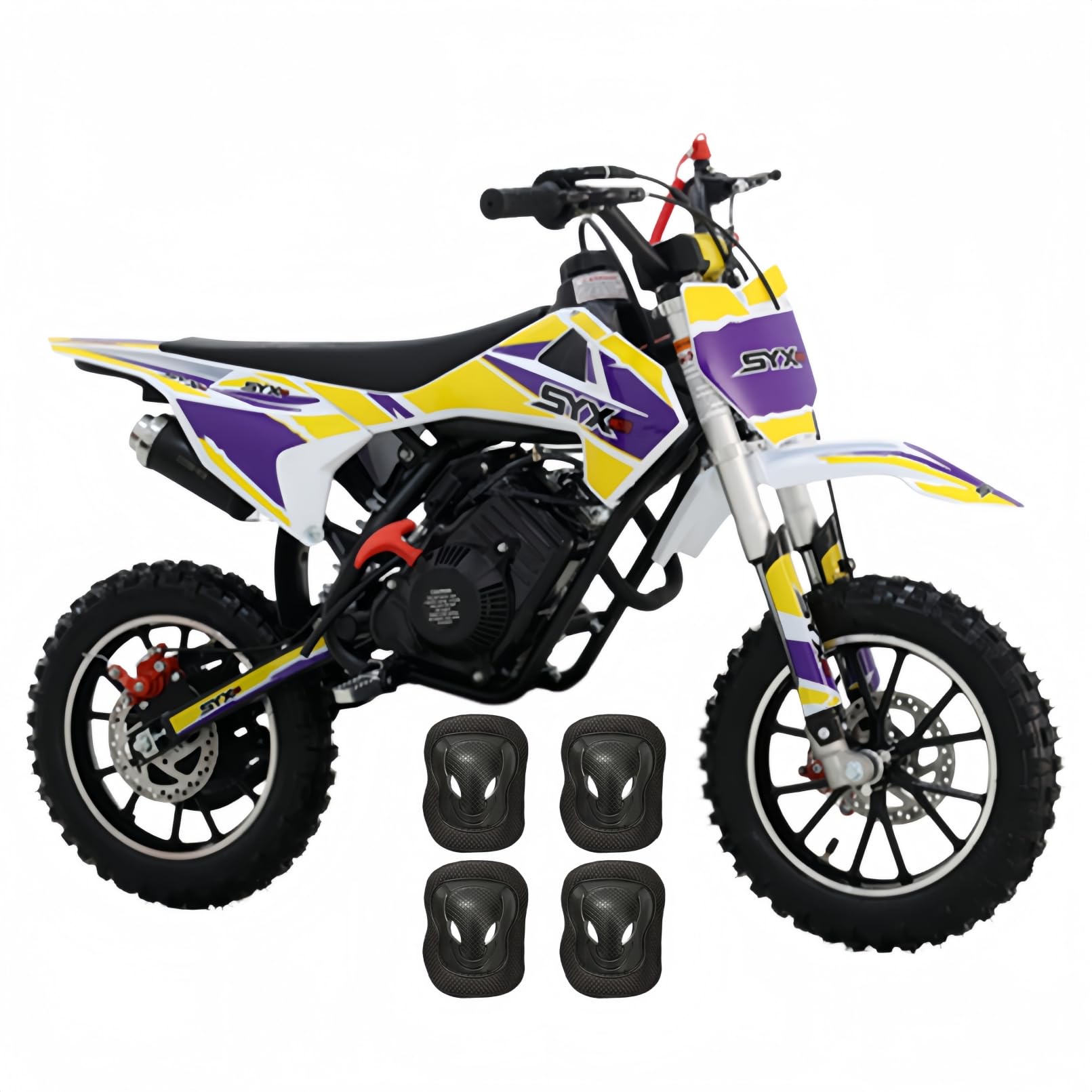 SYX MOTO 60cc Kids Dirt Bike, 4-Stroke Off-Road Gas Powered Mini Bikes