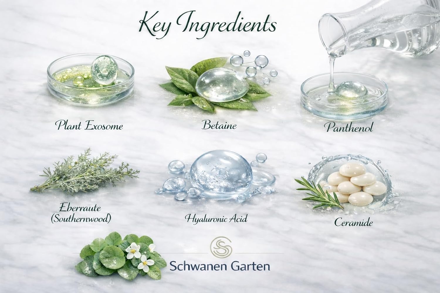Schwanen Garten Bubble Cream Mask, Quick Absorbing Sheet-Free Mask, Niacinamide & Centella Serum for Face, Korean Deep Hydrating Facial Serum for Every Skin Type, 3.38 fl.oz, 100ml