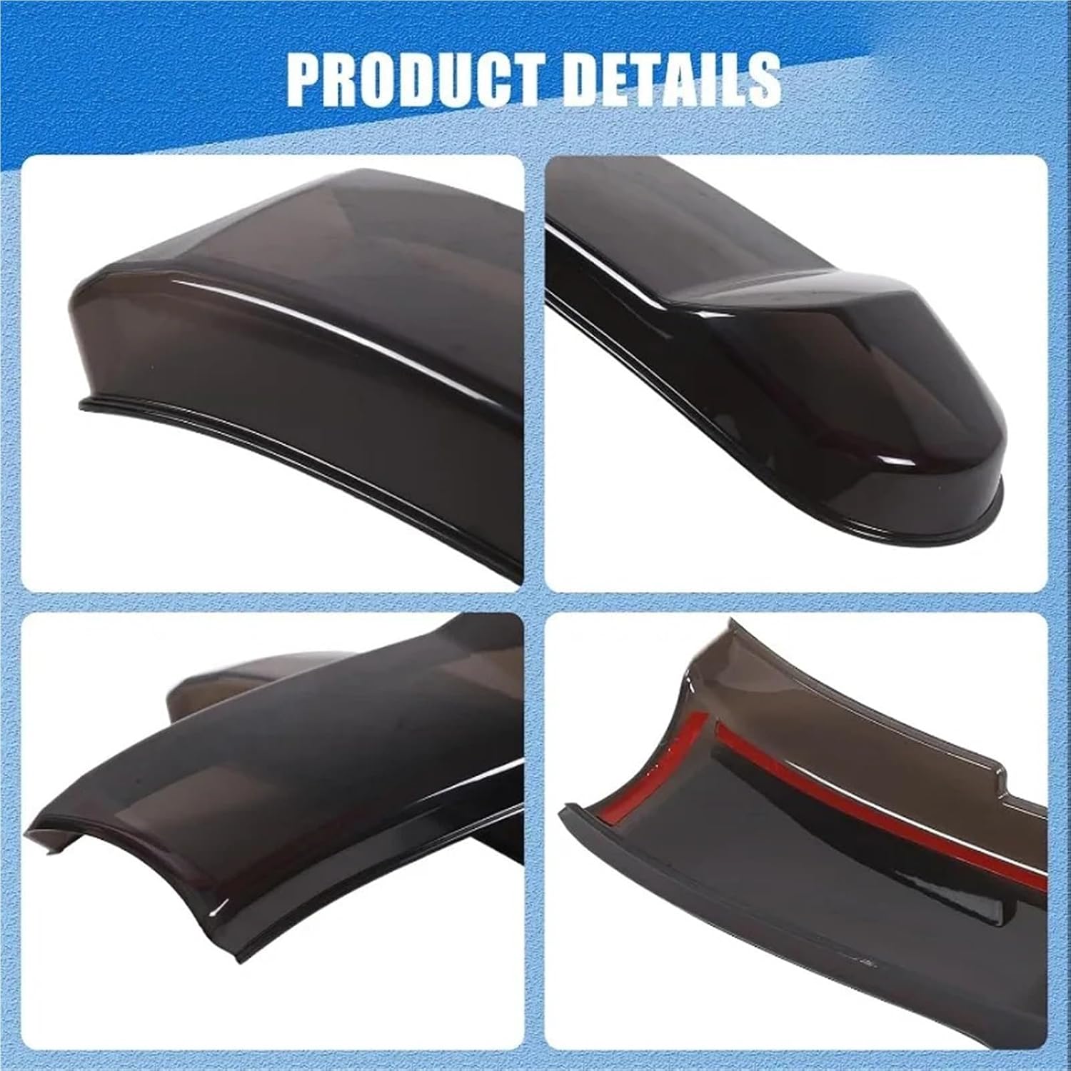 Car Front Fog Lamp Decoration Cover Compatible with Toyota FJ Cruiser 2007-2021 Smoky Black Car Light Guard Cover Trim Exterior Accessories