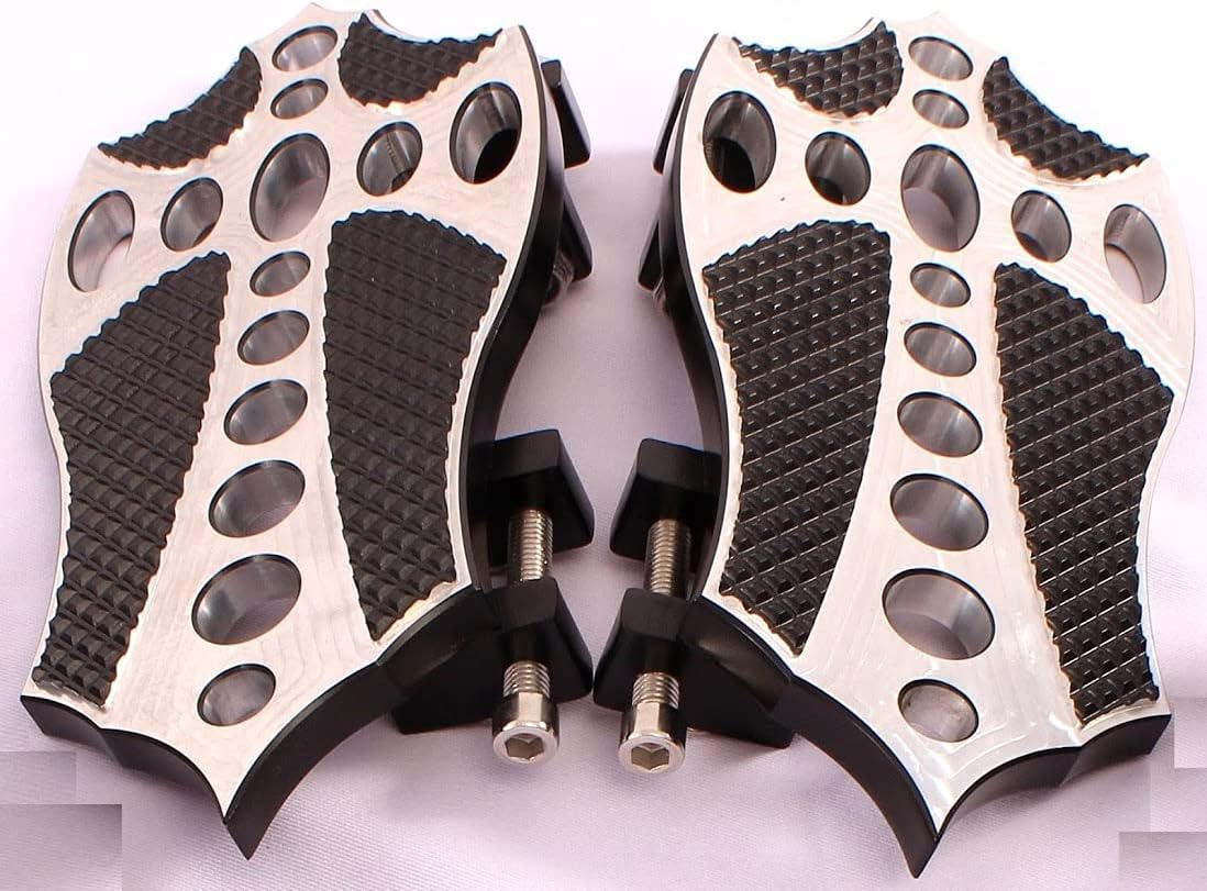 GCS M6-1 Black (1) Black Billet Footboard FOOTPEG Foot PEGS Foot Board FLOORBOARDS Harley Touring Street Glide Road King Electra Glide &FL SOFTAIL Ultra Classic 80-13