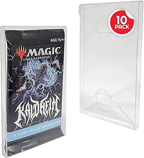 Trading Card Case Envelope Compatible for Pokemon Single Pack Booster, Magic, Yu-Gi-Oh - 0.35MM Thick Plastic PET Pokemon Card Protector Holder for Collectible Cards (Pack of 10) by EVORETRO