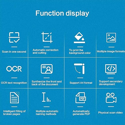 Miniatura 3 de Escáner de cámara de documentos con luz de llenado automático, cámara de documentos de alta velocidad con función OCR, 8 millones de píxeles, página