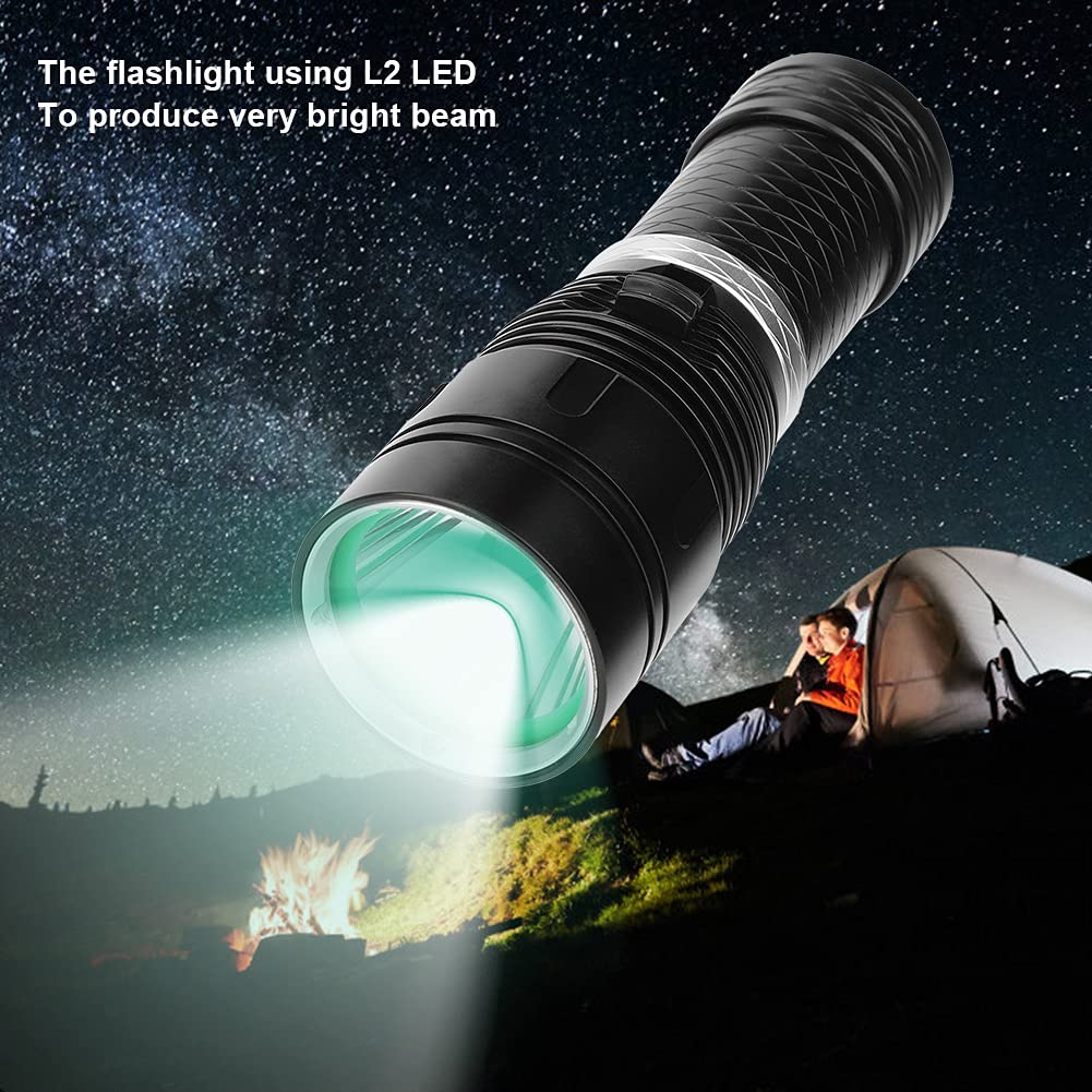 Qcwwy Torcia Subacquea LED Impermeabile 6000LM, Regolazione Luminosità