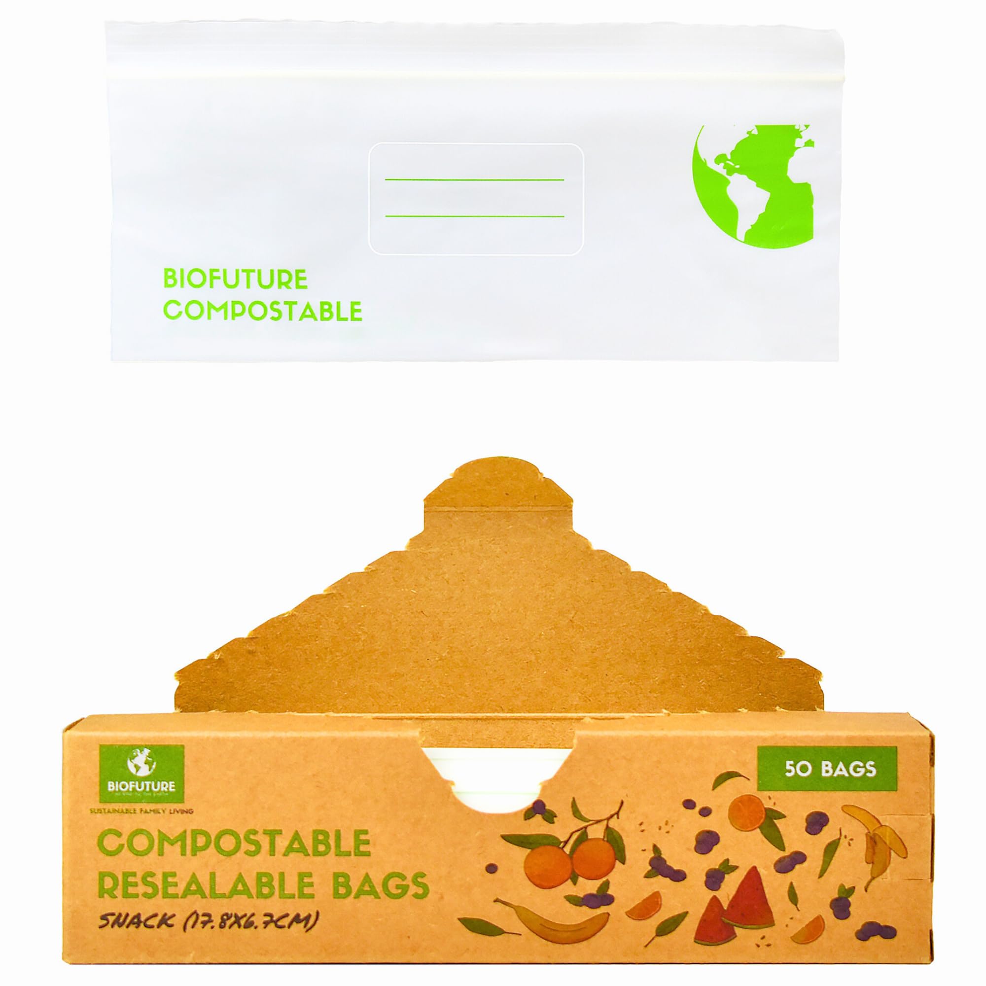 Biofuture Compostable Freezer Bags | Biodegradable, Reusable Snack Bags