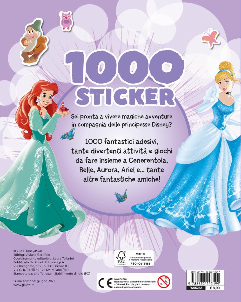 1000 sticker. Disney Princess. Ediz. a colori