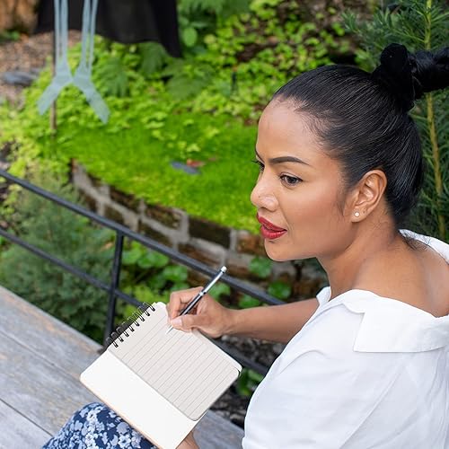 Miniatura 5 de 50 cuadernos impermeables a granel, bloc de notas de bolsillo de 5 x 3 pulgadas, cuaderno de notas en espiral superior para todo tipo de clima,