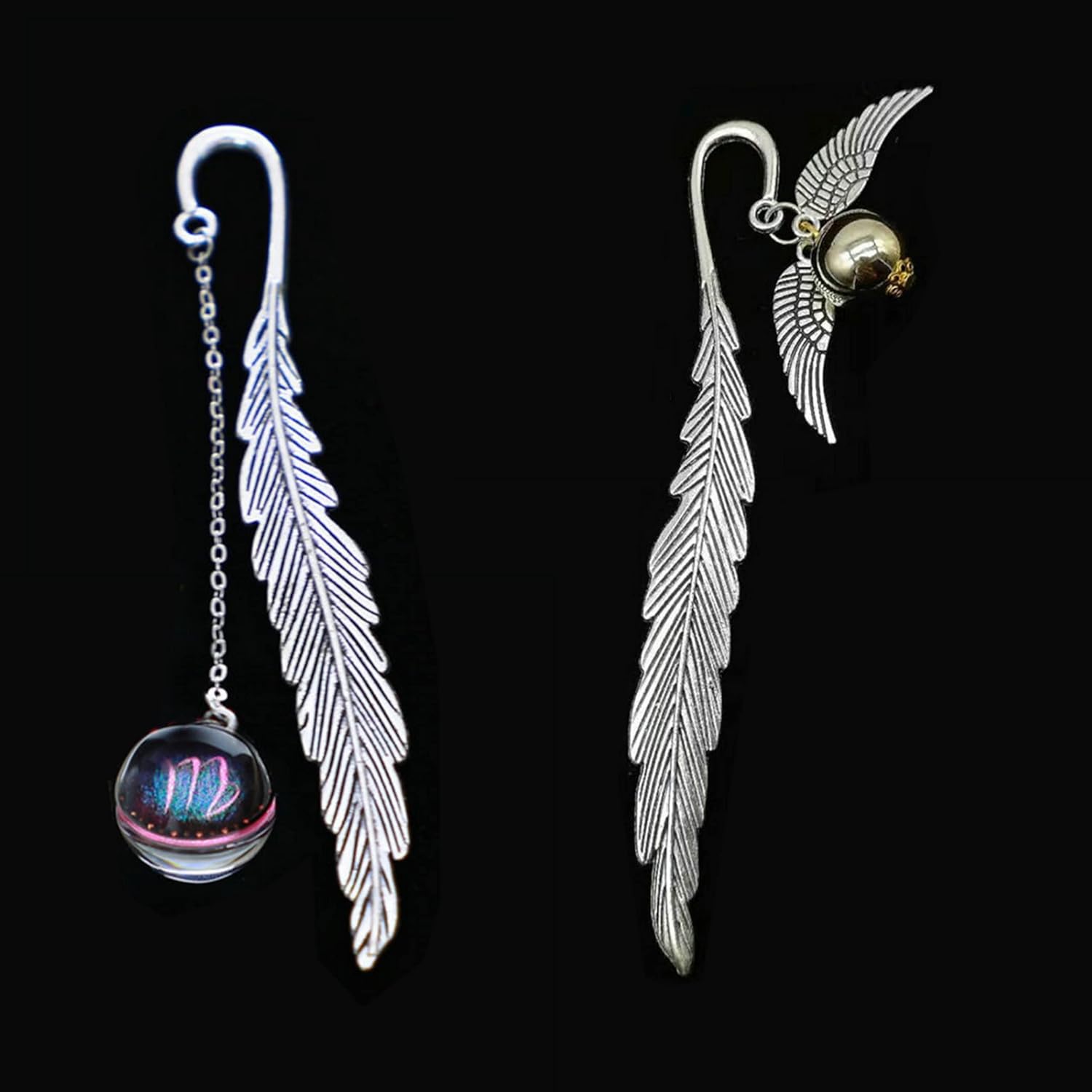 【XIAOBUU】Bookmarks for Women，Stationery Gifts for Women，Metal Feather