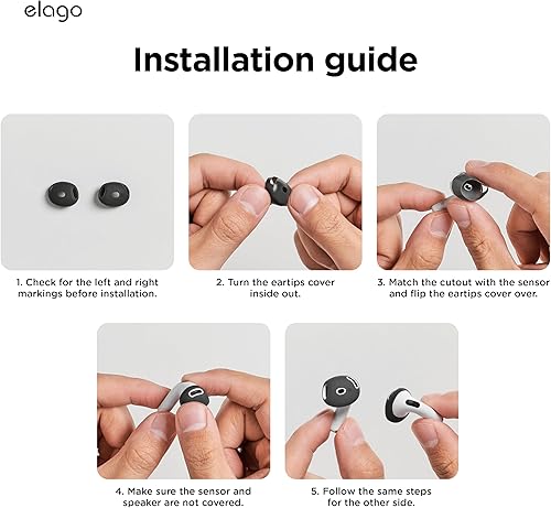 Miniatura 3 de elago 2 pares de fundas para AirPods 4 almohadillas diseñadas para AirPods 4, [cabe en la funda] funda de silicona antideslizante, antiarañazos,