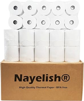 50 Rolls 3 1/8 x 230 Thermal Paper Receipt Rolls POS Fits All Cash Register Printers Star Micronics SCP700 TSP100 TSP300 TSP400 TSP500 TSP600 TSP 700 TSP2000 CT S300 BPA Free
