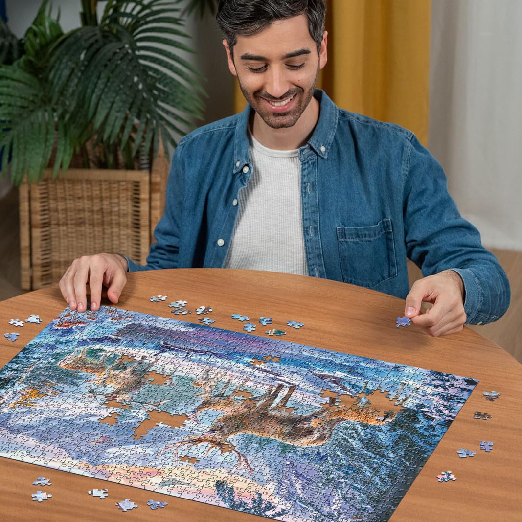 Ravensburger 12000888 - Cervi e cervi in inverno - puzzle 1000 pezzi