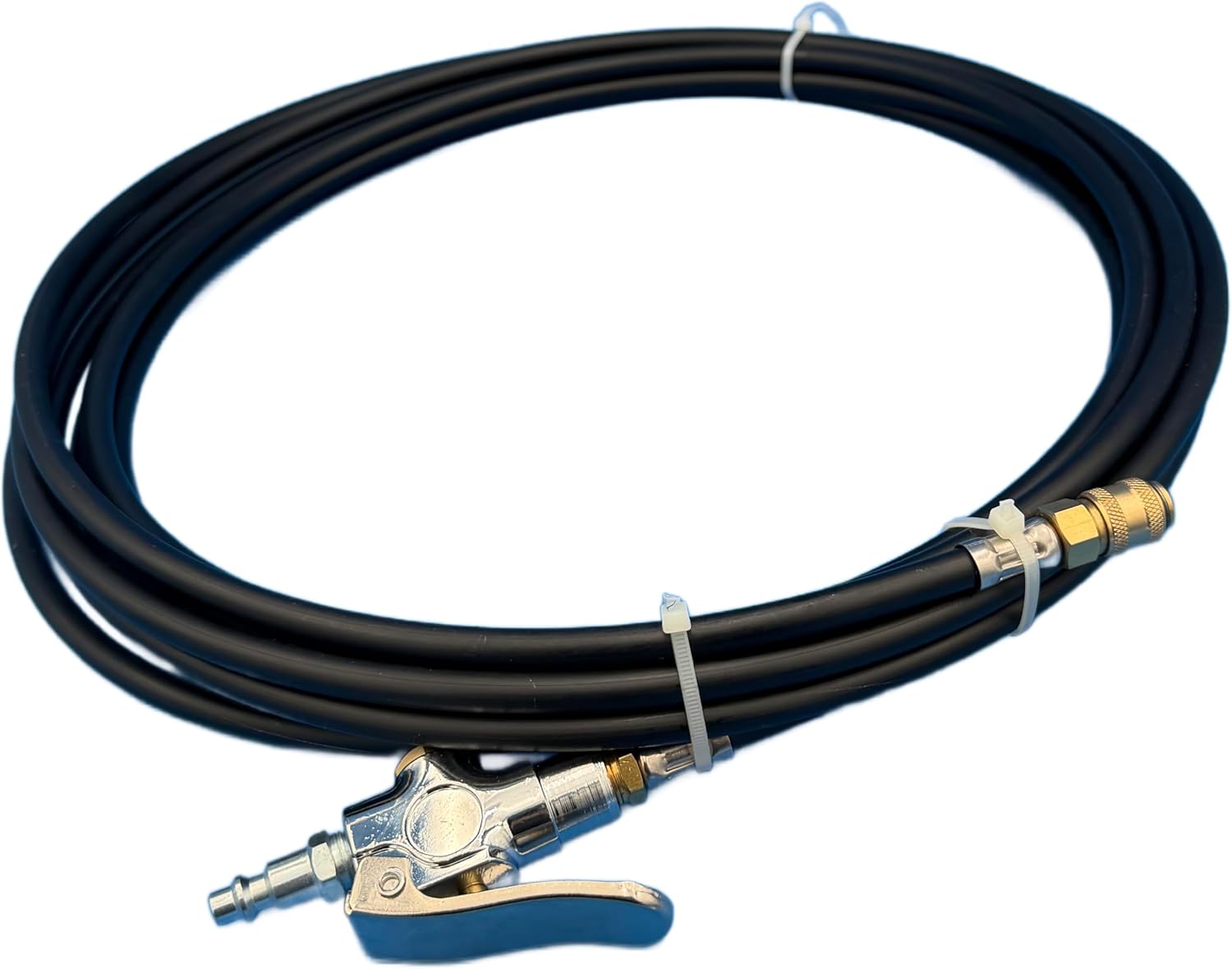 25' Air Duct Cleaning Snake with Blowgun, Flexible Memory Material, 3/8 OD for HVAC Dryer Vents and Supply Vents